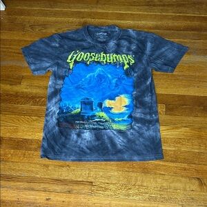 Goosebumps Kids Tie-Dye T-Shirt - Blue and Black